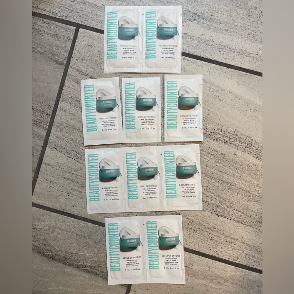 10 Samples of Beautycounter Reflect Effect AHA Smoothing Facial Mask